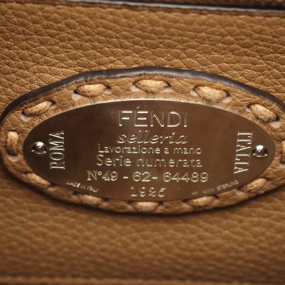 セレリア ピーカブー ソフト スモール ハンドバッグ レザー ライトブラウン 2WAY フェンディ