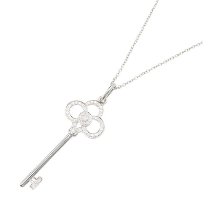 クラウン キー ネックレス ダイヤ ネックレス K18WG ダイヤモンド ホワイトゴールド クリア ティファニー アクセサリー TIFFANY & Co.