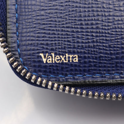 ジップ アラウンド カードフォルダー カードケース レザー ブルー ヴァレクストラ 財布・小物 Valextra