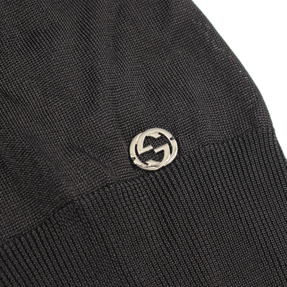インターロッキングG Vネック ニット レーヨン ブラック グッチ トップス GUCCI