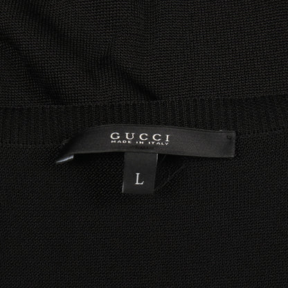インターロッキングG Vネック ニット レーヨン ブラック グッチ トップス GUCCI