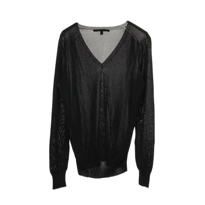 インターロッキングG Vネック ニット レーヨン ブラック グッチ トップス GUCCI