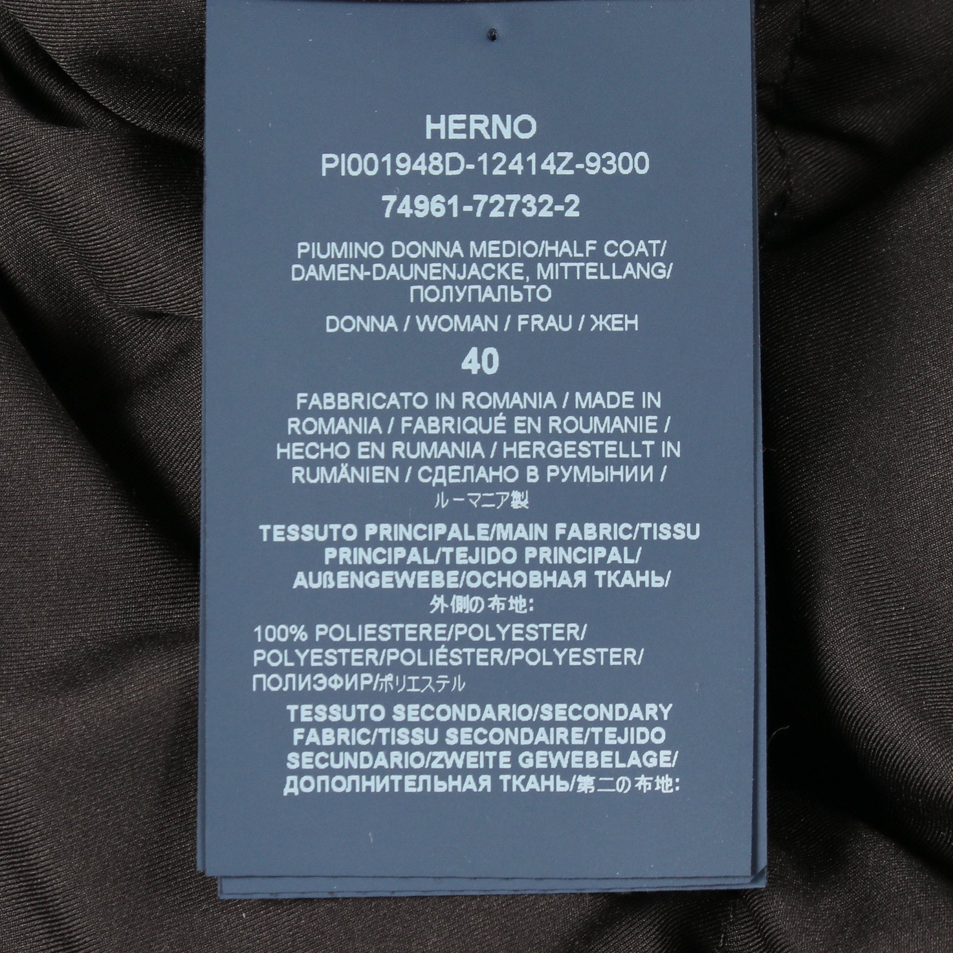 フード付き ダウンコート ブラック ヘルノ アウター HERNO