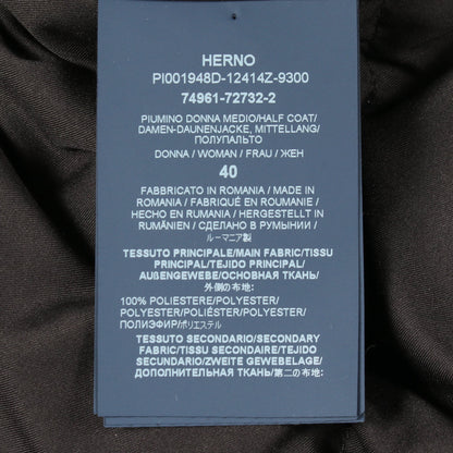 フード付き ダウンコート ブラック ヘルノ アウター HERNO