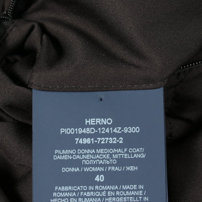 フード付き ダウンコート ブラック ヘルノ アウター HERNO