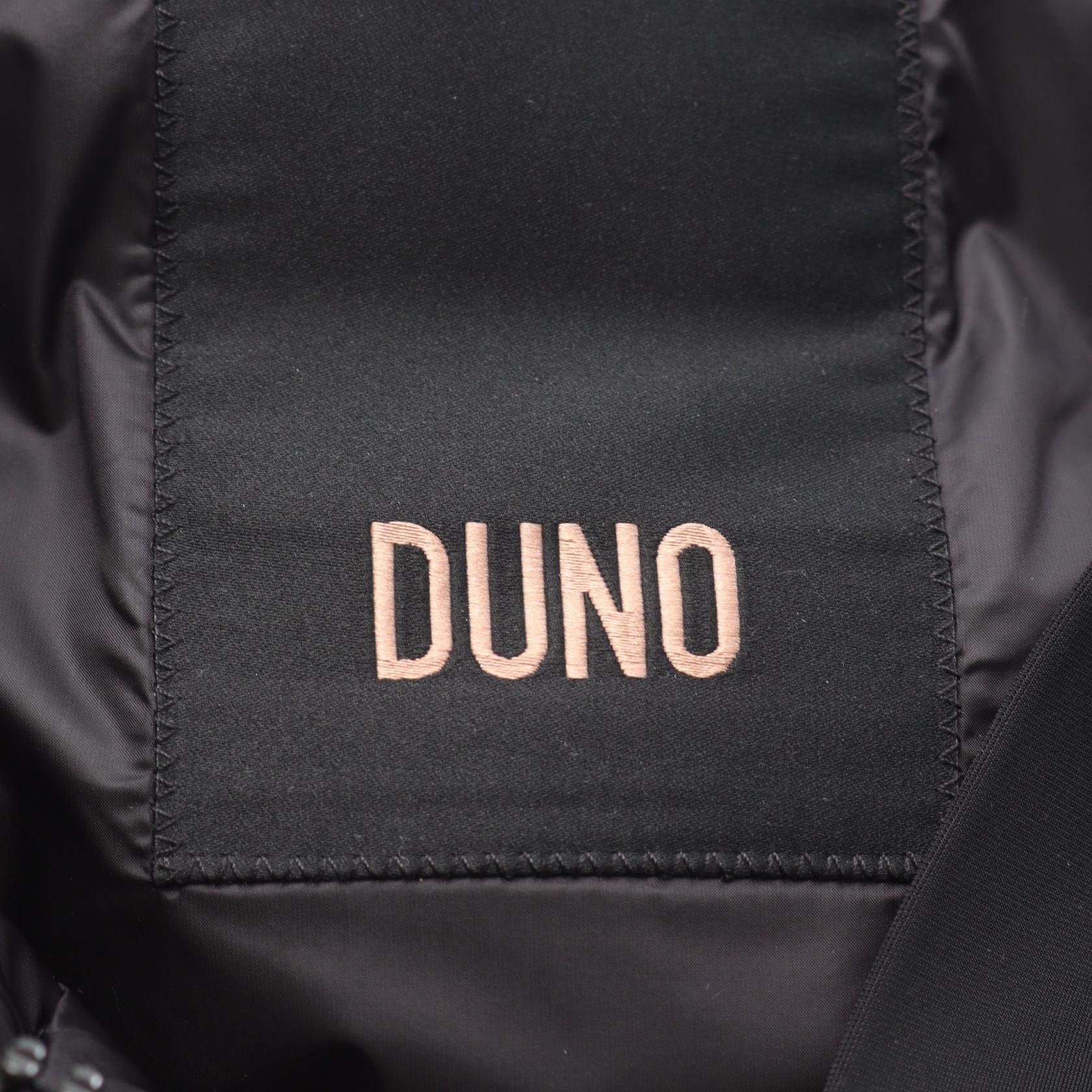 ANNIE LICOSA フード付き ダウンコート ナイロン ブラック デュノ アウター DUNO