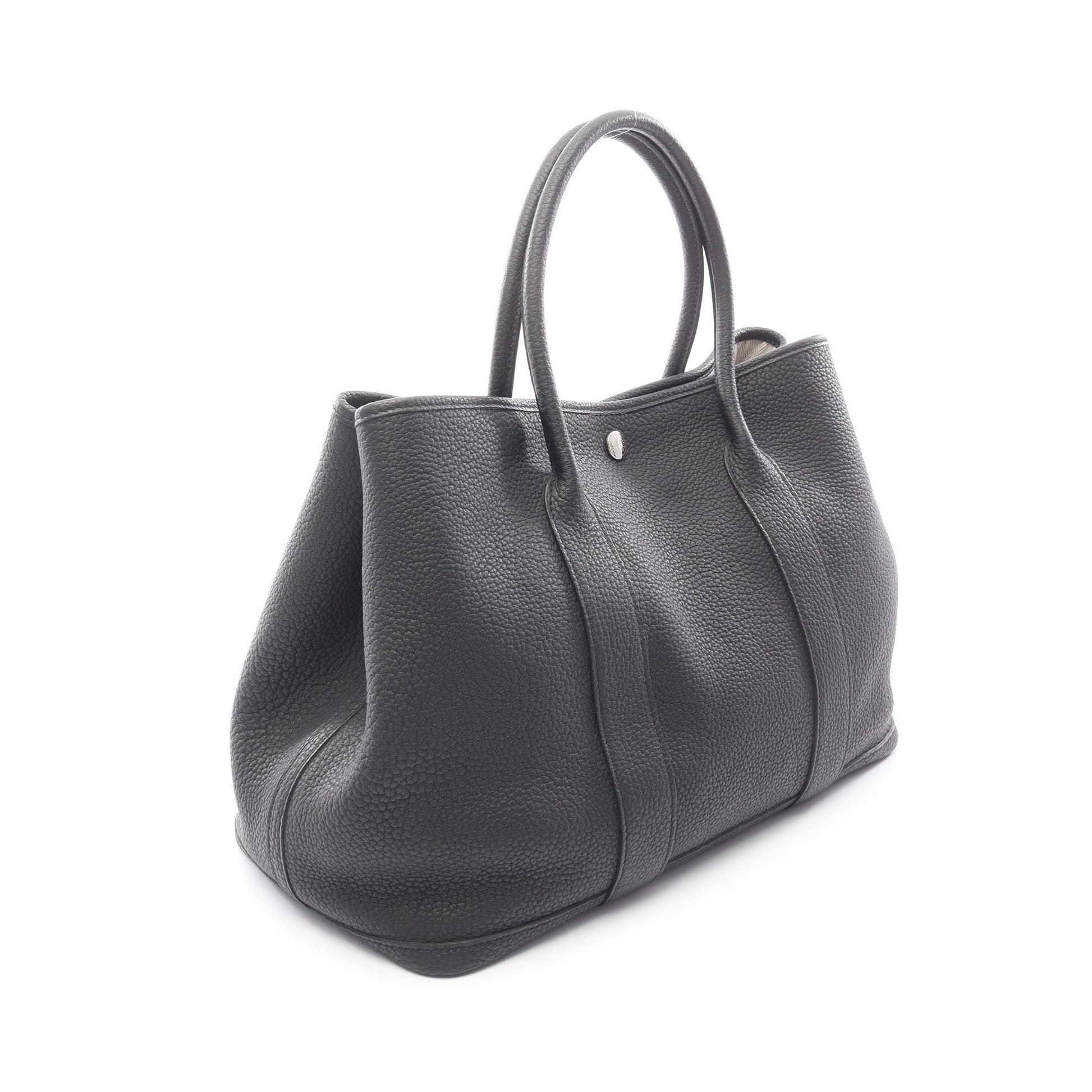 ガーデンパーティPM ハンドバッグ トートバッグ ネゴンダ ブラック シルバー金具 C刻印 エルメス バッグ HERMES