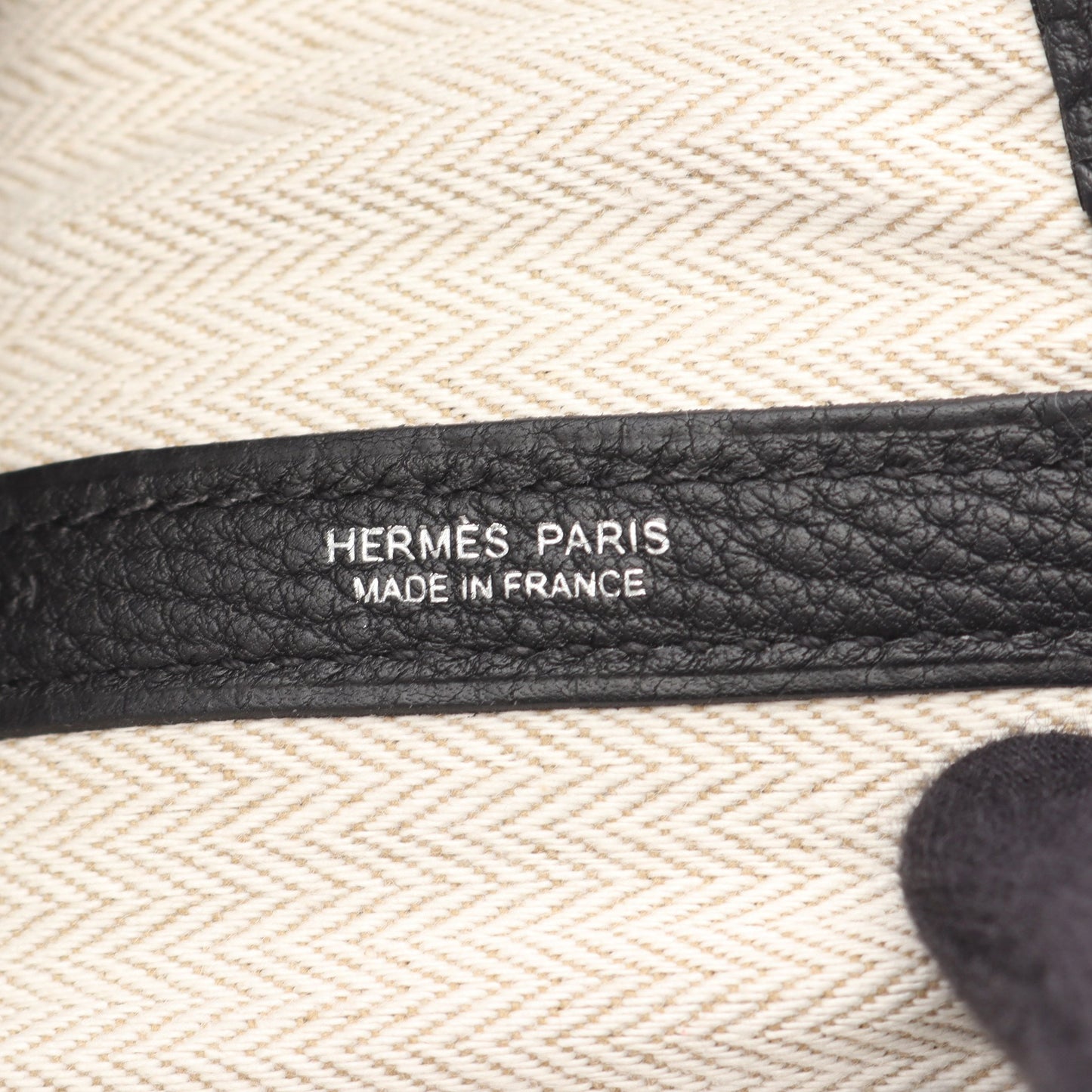 ガーデンパーティPM ハンドバッグ トートバッグ ネゴンダ ブラック シルバー金具 C刻印 エルメス バッグ HERMES