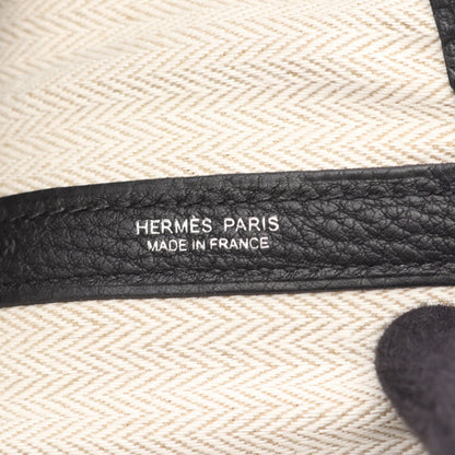 ガーデンパーティPM ハンドバッグ トートバッグ ネゴンダ ブラック シルバー金具 C刻印 エルメス バッグ HERMES