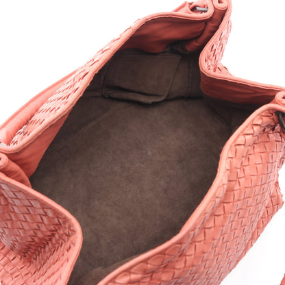 イントレチャート パラシュートバッグ ハンドバッグ トートバッグ レザー コーラルピンク ボッテガヴェネタ バッグ BOTTEGA VENETA