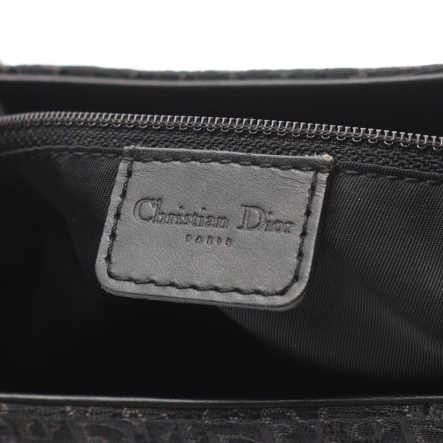 ストリートシック トロッター ワンショルダーバッグ キャンバス レザー ブラック クリスチャンディオール バッグ Christian Dior