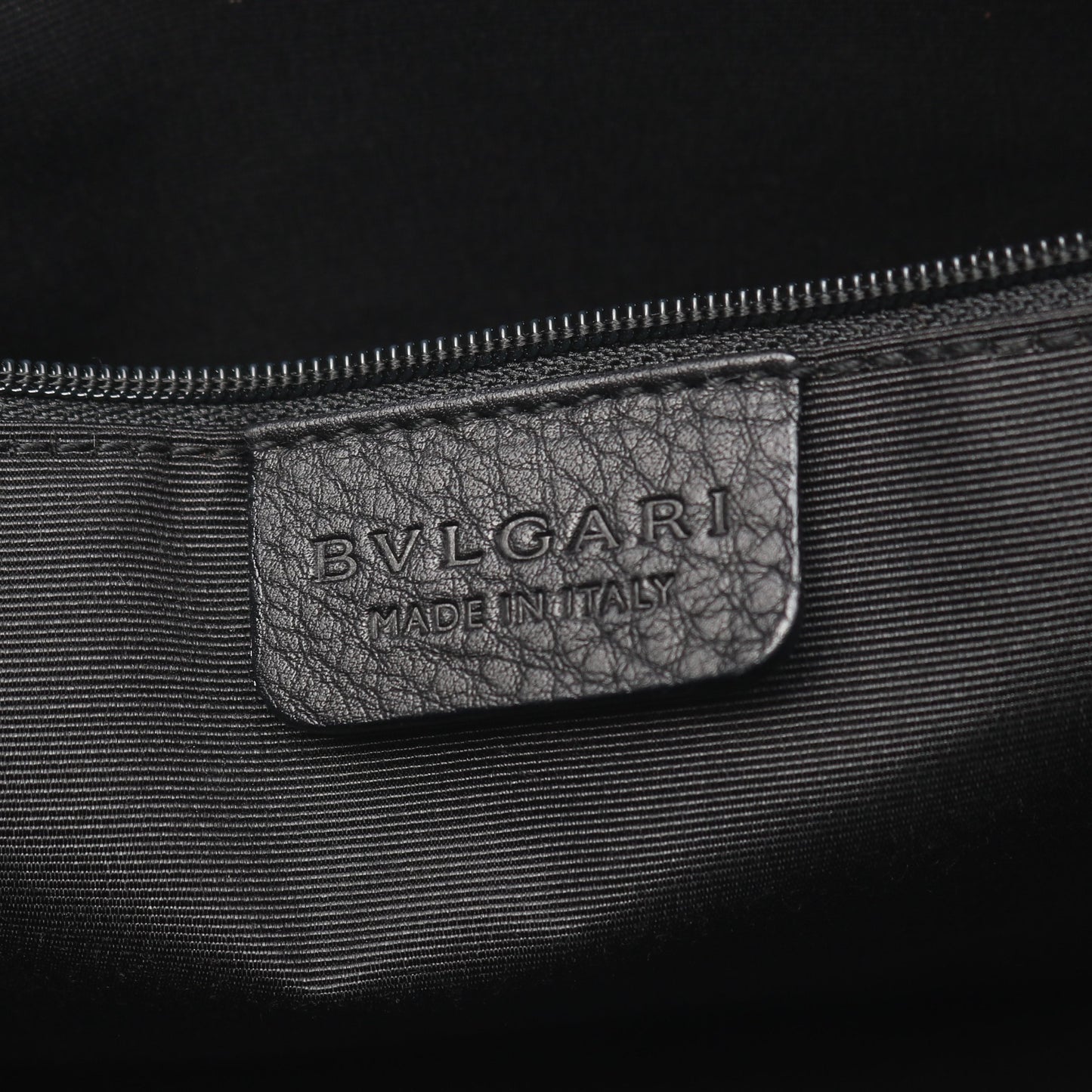 ロゴマニア ミニボストンバッグ キャンバス レザー ブラック ブルガリ バッグ BVLGARI