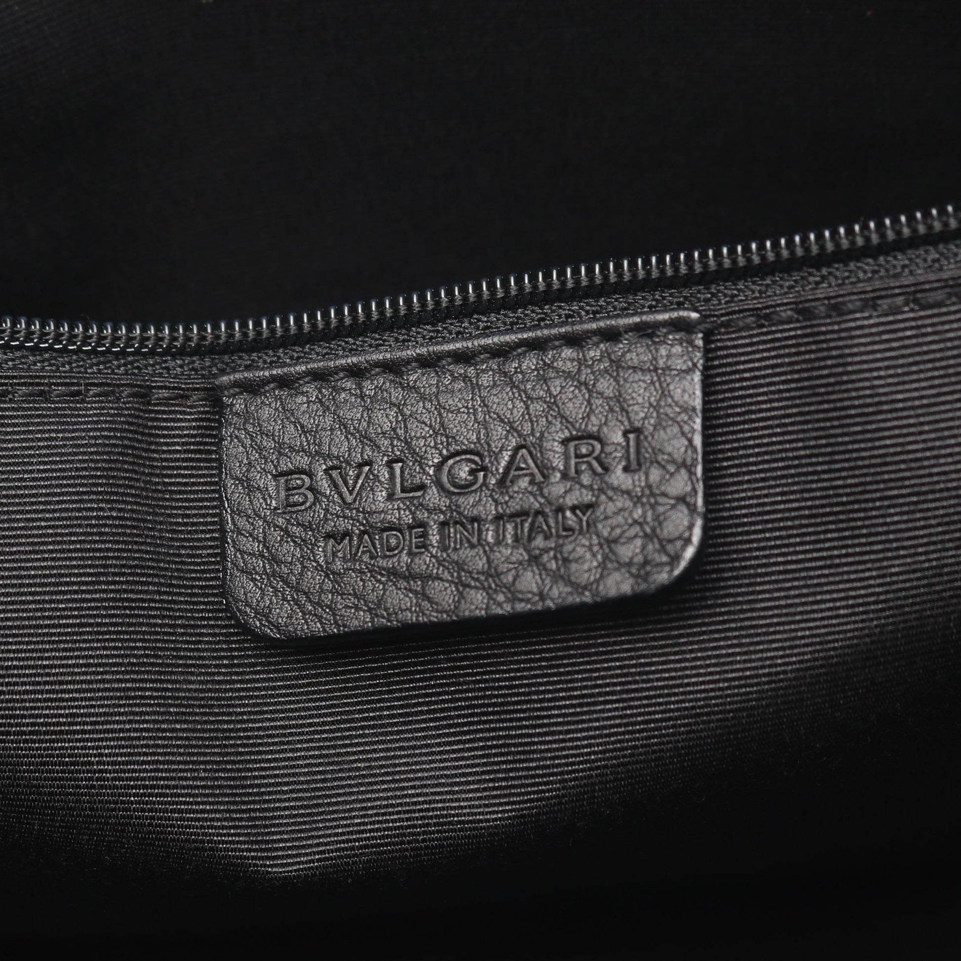 ロゴマニア ミニボストンバッグ キャンバス レザー ブラック ブルガリ バッグ BVLGARI