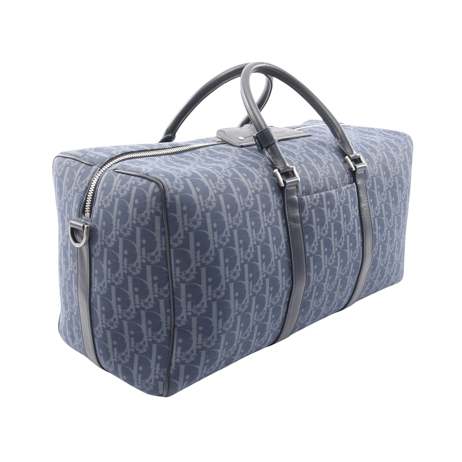 DIOR × Denim Tears ランゴ50 オブリーク ピースサイン ボストンバッグ キャンバス レザー ネイビー 2WAY クリスチャンディオール バッグ Christian Dior