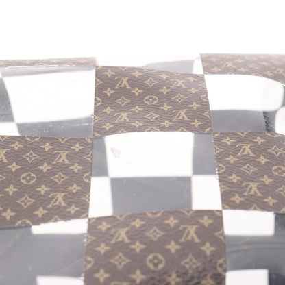 キーポル バンドリエール50 モノグラムチェス ボストンバッグ PVC ブラウン クリア 2WAY ルイヴィトン バッグ LOUIS VUITTON