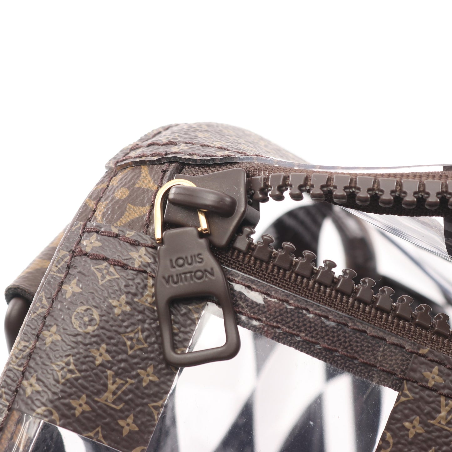 キーポル バンドリエール50 モノグラムチェス ボストンバッグ PVC ブラウン クリア 2WAY ルイヴィトン バッグ LOUIS VUITTON