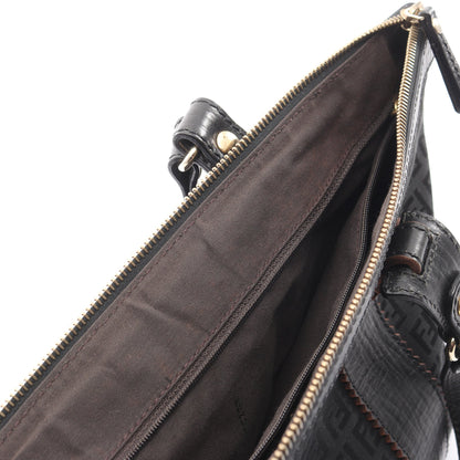 ズッキーノ ハンドバッグ トートバッグ キャンバス レザー ブラック フェンディ バッグ FENDI