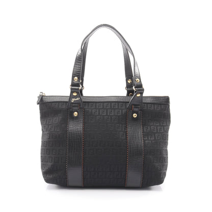 ズッキーノ ハンドバッグ トートバッグ キャンバス レザー ブラック フェンディ バッグ FENDI