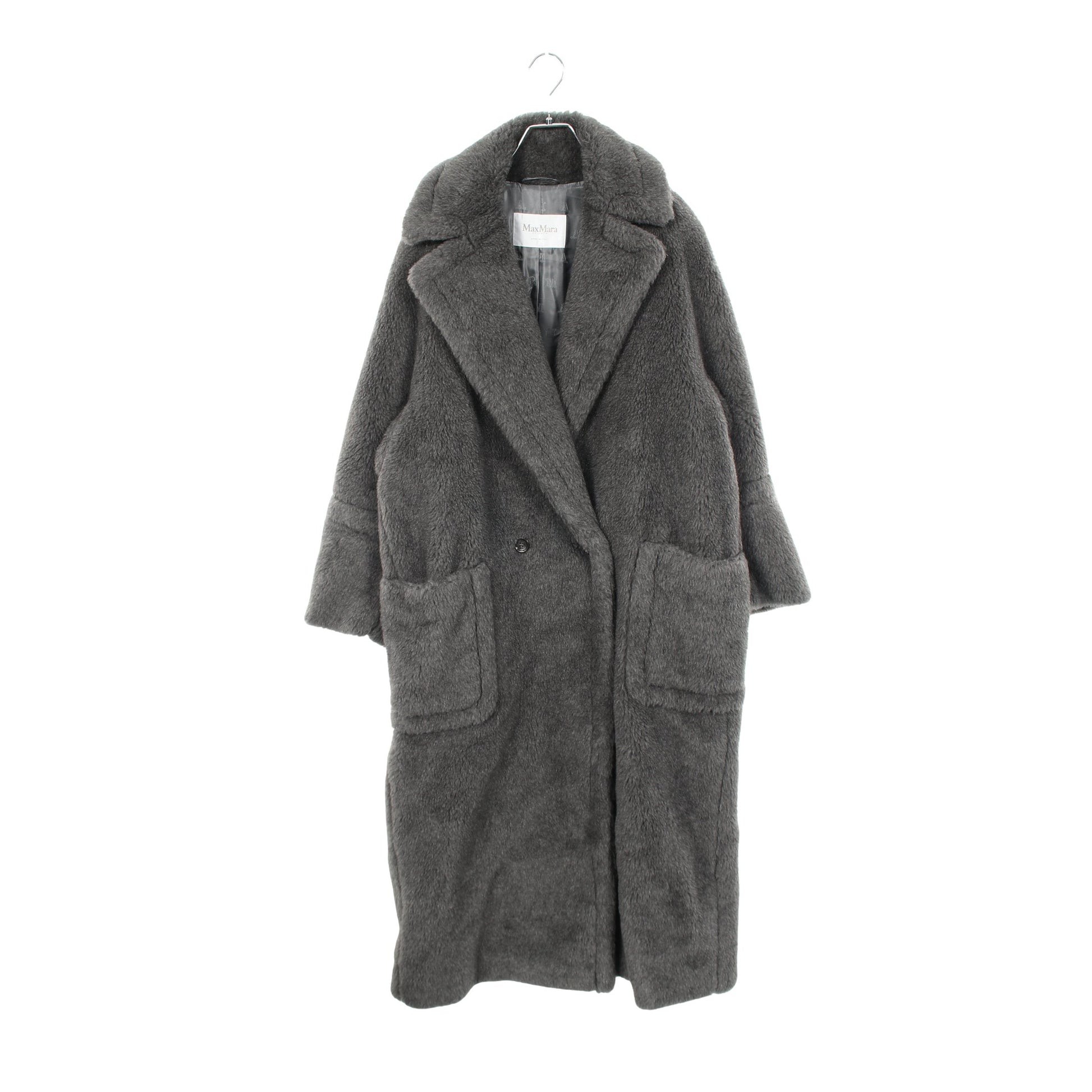カディアック テディベア オーバーサイズ コート ウール アルパカ グレー マックスマーラ アウター Max Mara