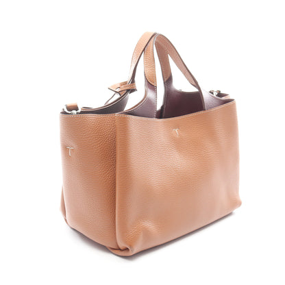 Tタイムレス ミニ 2WAY ハンドバッグ レザー ブラウン トッズ バッグ TOD'S