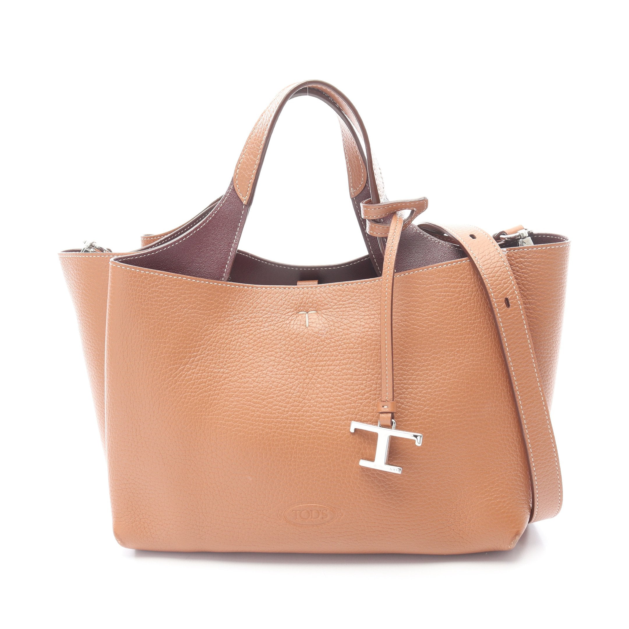 Tタイムレス ミニ 2WAY ハンドバッグ レザー ブラウン トッズ – RECLO