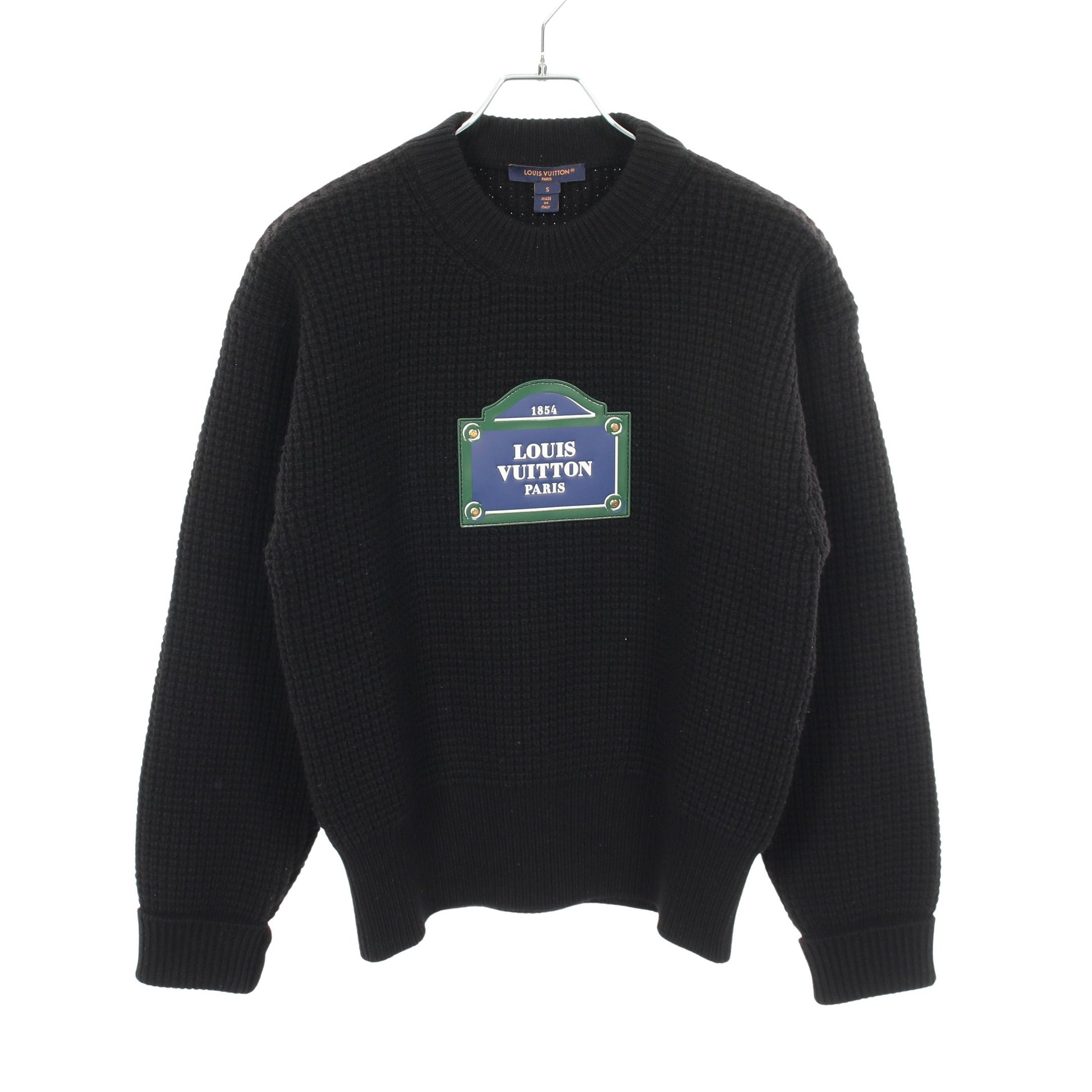 LVストリートサイン ニット ウール カシミヤ ブラック ネイビー グリーン ルイヴィトン トップス LOUIS VUITTON