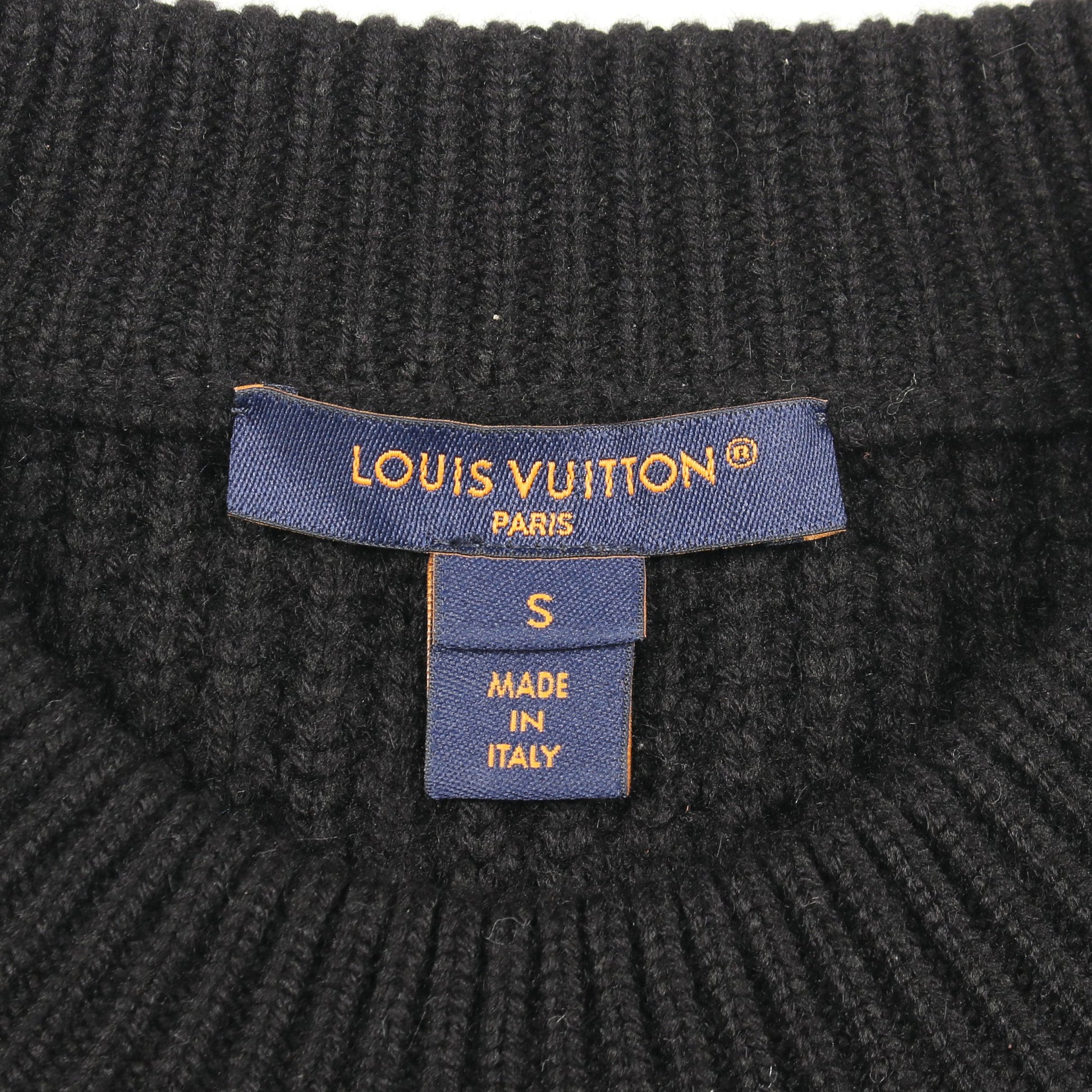 LVストリートサイン ニット ウール カシミヤ ブラック ネイビー グリーン ルイヴィトン トップス LOUIS VUITTON