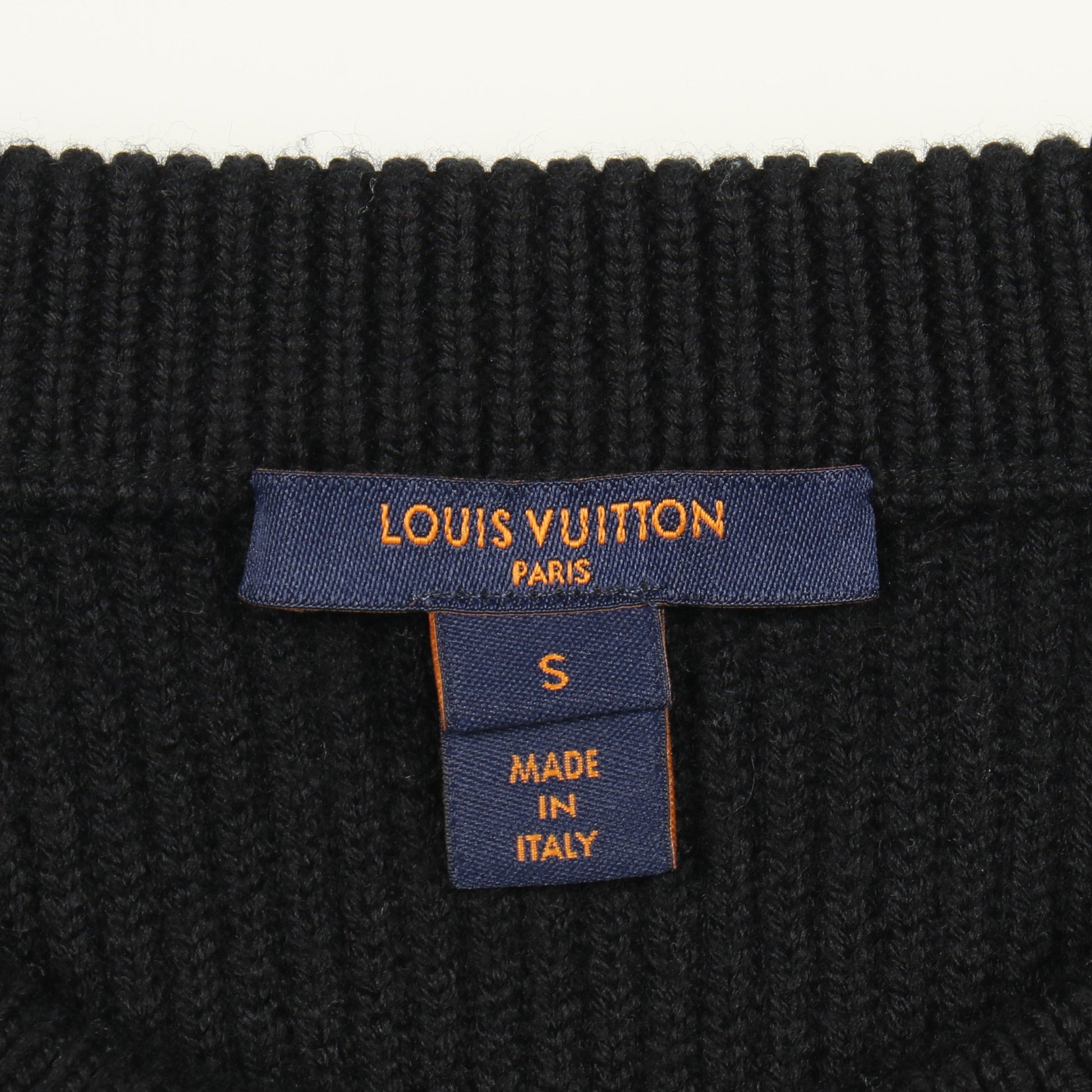 ボーダー ニット ウール ブラック ホワイト ルイヴィトン トップス LOUIS VUITTON