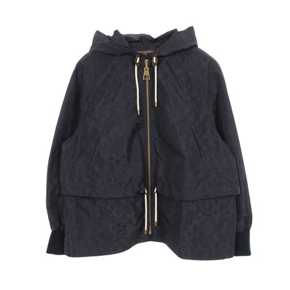 モノグラム フード付き ブルゾン シルク ネイビー ルイヴィトン アウター LOUIS VUITTON