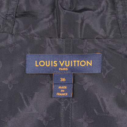 モノグラム フード付き ブルゾン シルク ネイビー ルイヴィトン アウター LOUIS VUITTON