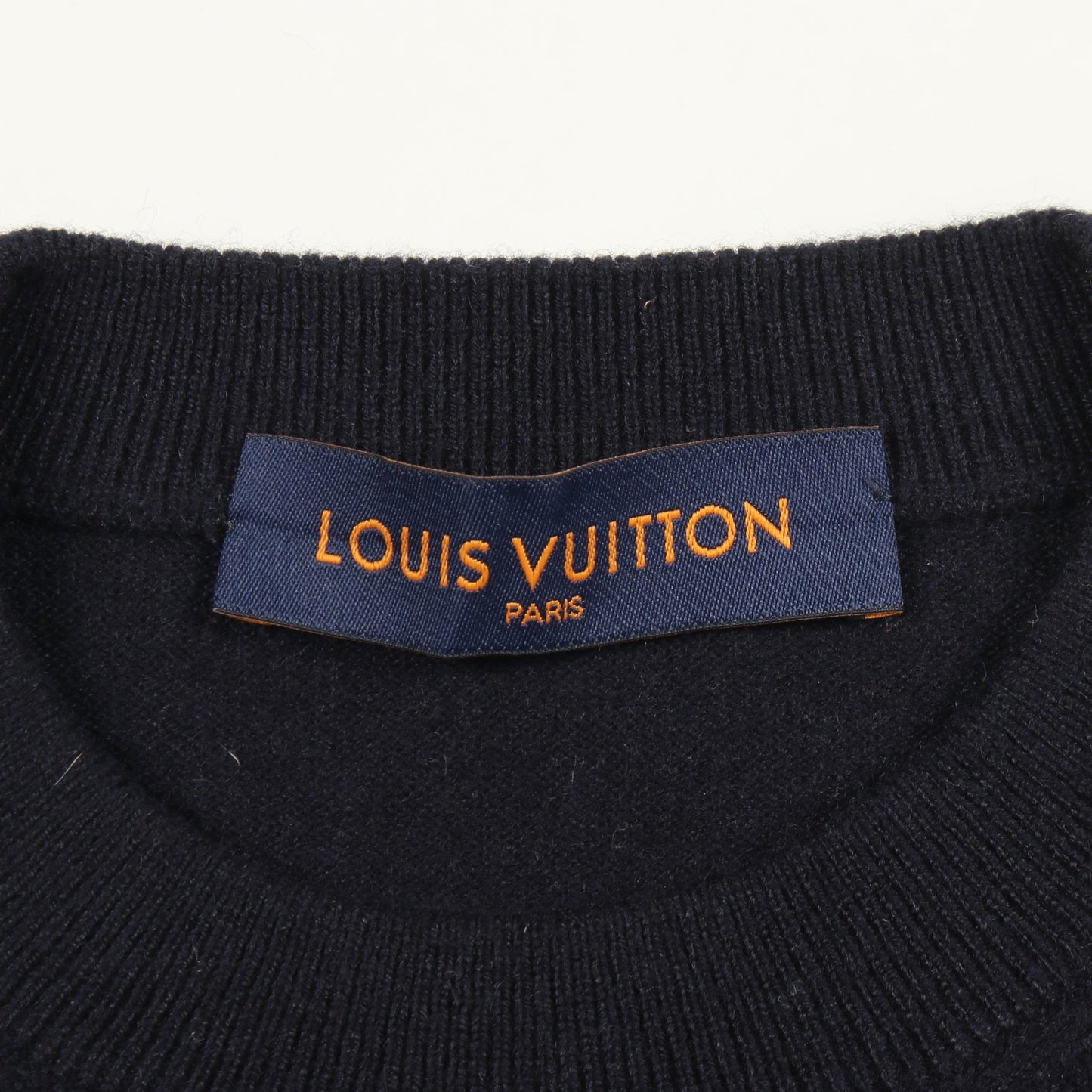 LOUIS VUITTON × NIGO インタルシアジャカード ドラゴン グラフィック ニット カシミヤ ネイビー マルチカラー ルイヴィトン トップス LOUIS VUITTON