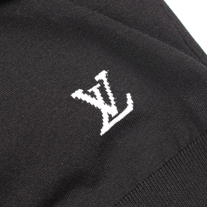 チェーンディテール ショルダージップ ハイネック ニット ビスコース ブラック ゴールド ルイヴィトン トップス LOUIS VUITTON