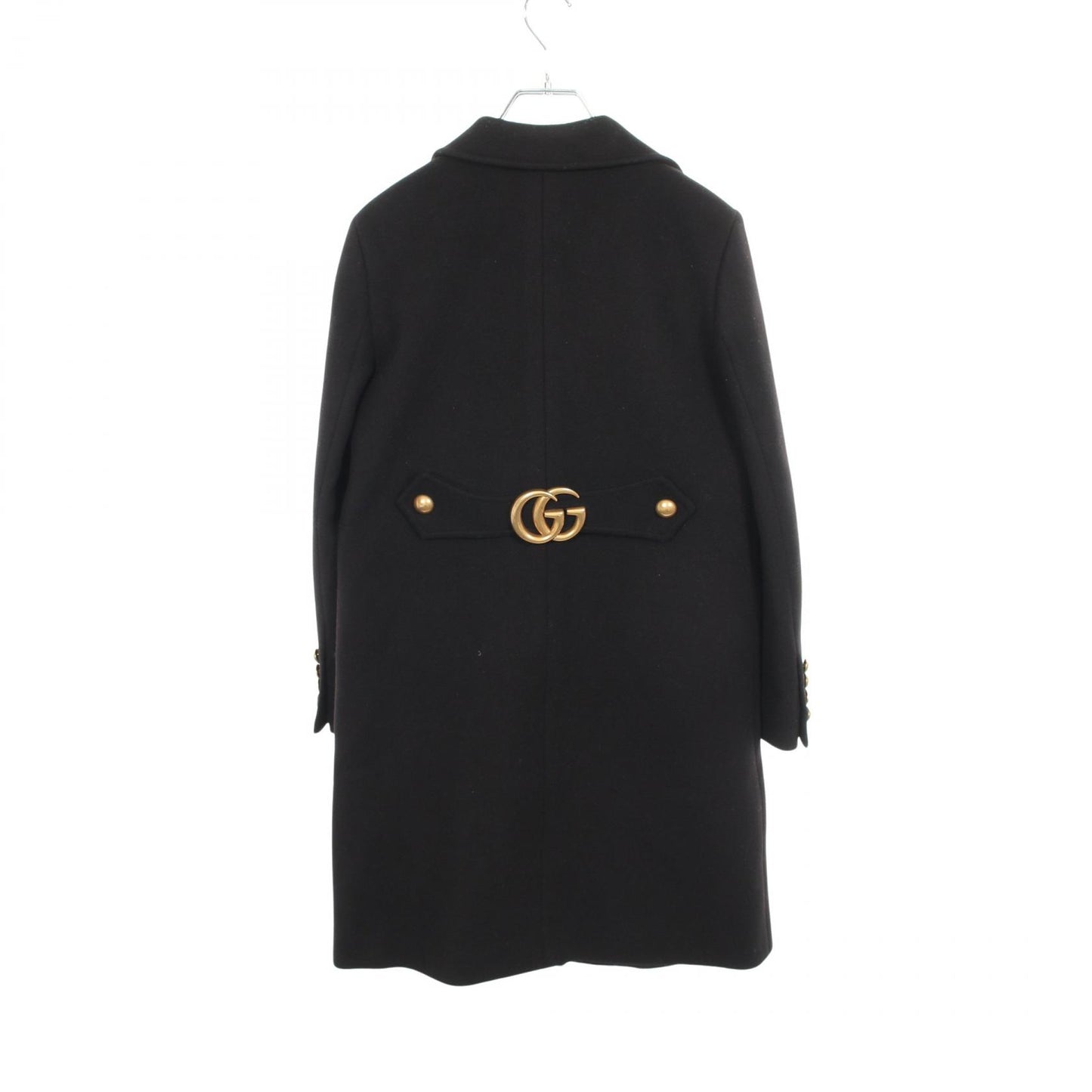 ダブルG チェスターコート ウール ブラック グッチ アウター GUCCI