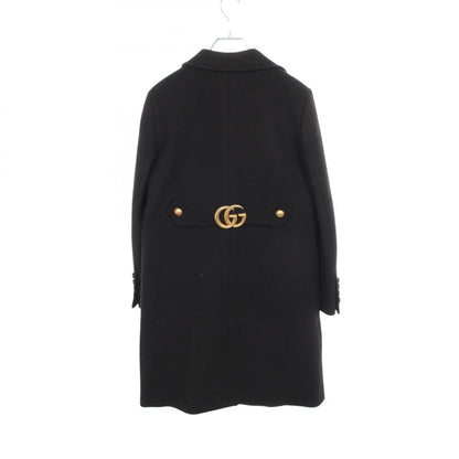 ダブルG チェスターコート ウール ブラック グッチ アウター GUCCI