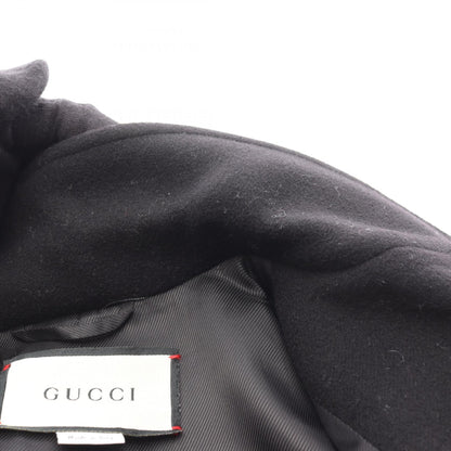 ダブルG チェスターコート ウール ブラック グッチ アウター GUCCI