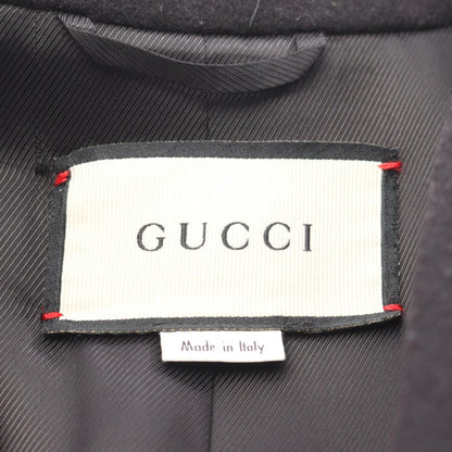 ダブルG チェスターコート ウール ブラック グッチ アウター GUCCI