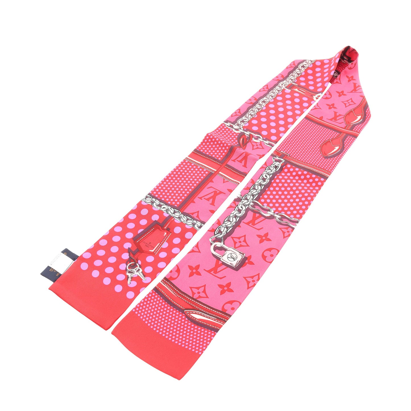 バンドー ポップム コンフィデンシャル スカーフ シルク ピンク マルチカラー ルイヴィトン 財布・小物 LOUIS VUITTON