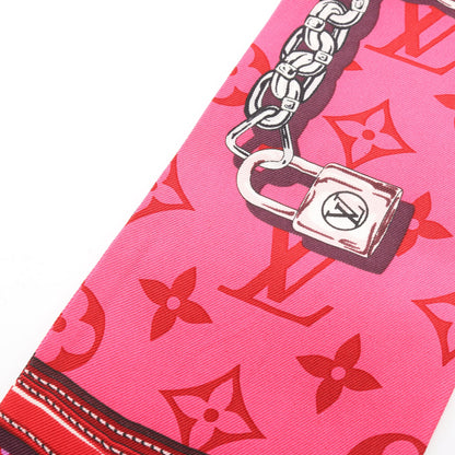 バンドー ポップム コンフィデンシャル スカーフ シルク ピンク マルチカラー ルイヴィトン 財布・小物 LOUIS VUITTON