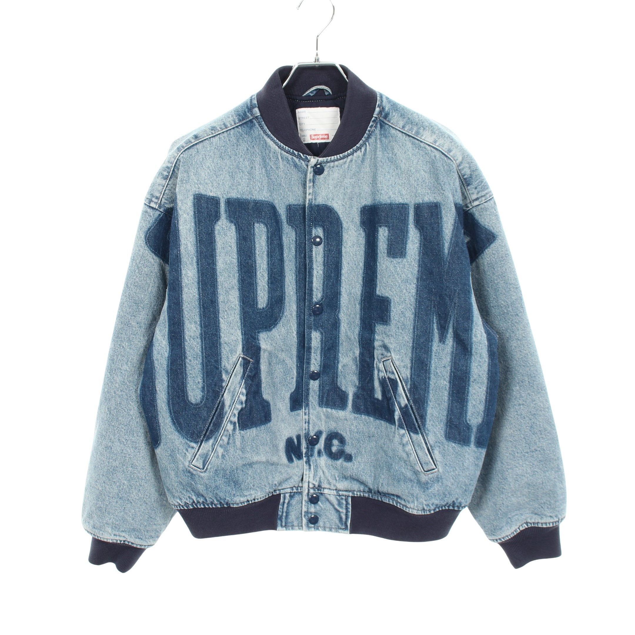 シュプリーム　オールド？コットンジャケット Washed Knockout Denim Varsity Jacket デニムジャケット コットン