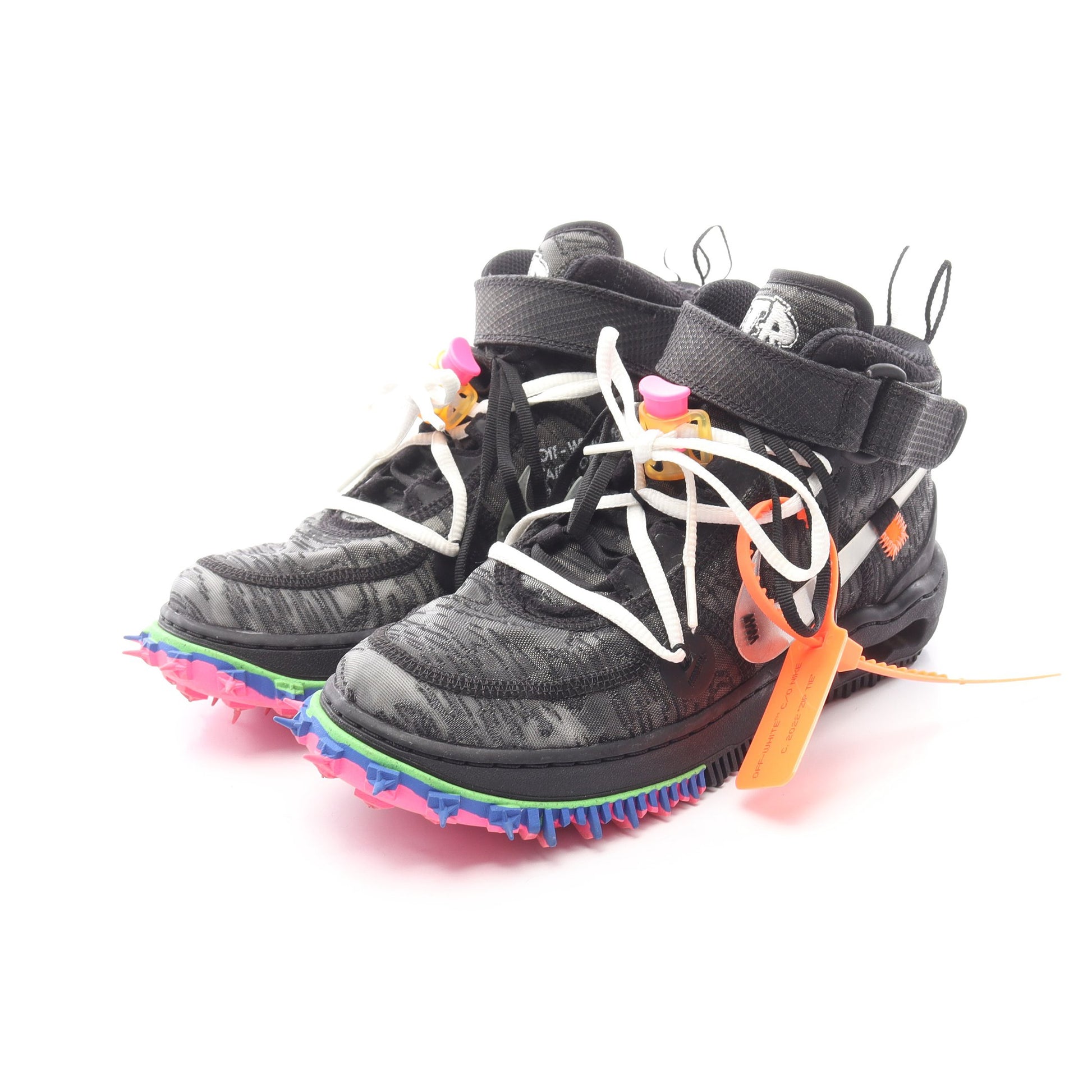 Off-White × Nike Air Force 1 Mid スニーカー ファブリック ブラック マルチカラー オフホワイト シューズ OFF-WHITE