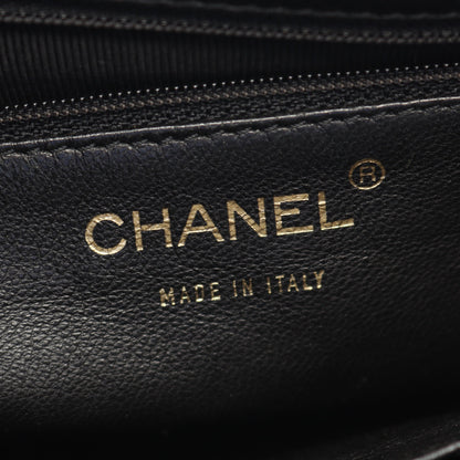 マトラッセ ハンドバッグ キャビアスキン ブラック ゴールド金具 シャネル バッグ CHANEL