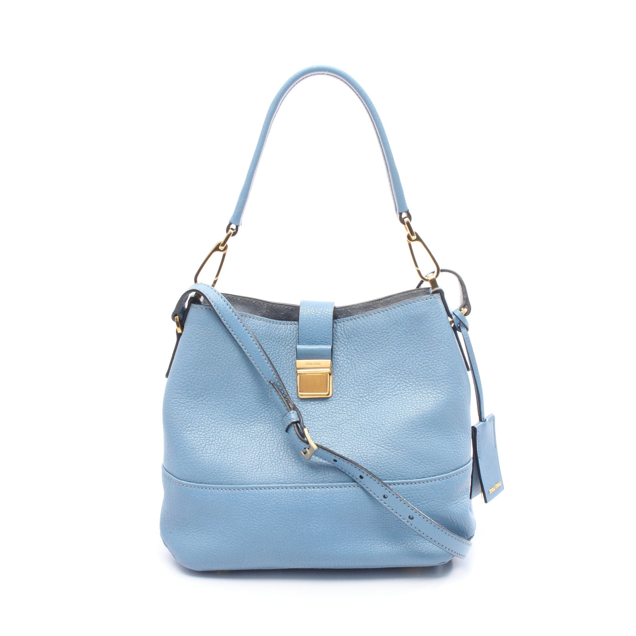 miumiu ミュウミュウ ハンドバッグ マドラス レザー ベージュ ブラウン