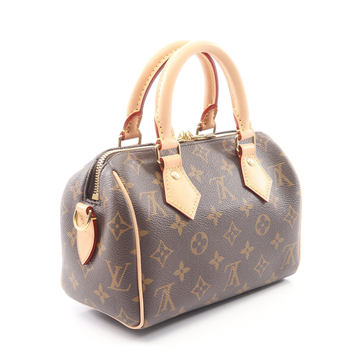 スピーディ バンドリエール 20 モノグラム ベージュ ハンドバッグ PVC レザー ブラウン 2WAY ルイヴィトン バッグ LOUIS VUITTON
