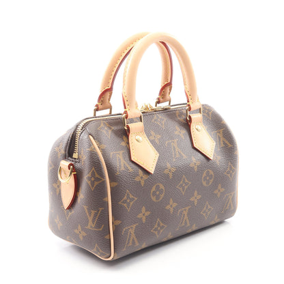 スピーディ バンドリエール 20 モノグラム ベージュ ハンドバッグ PVC レザー ブラウン 2WAY ルイヴィトン バッグ LOUIS VUITTON