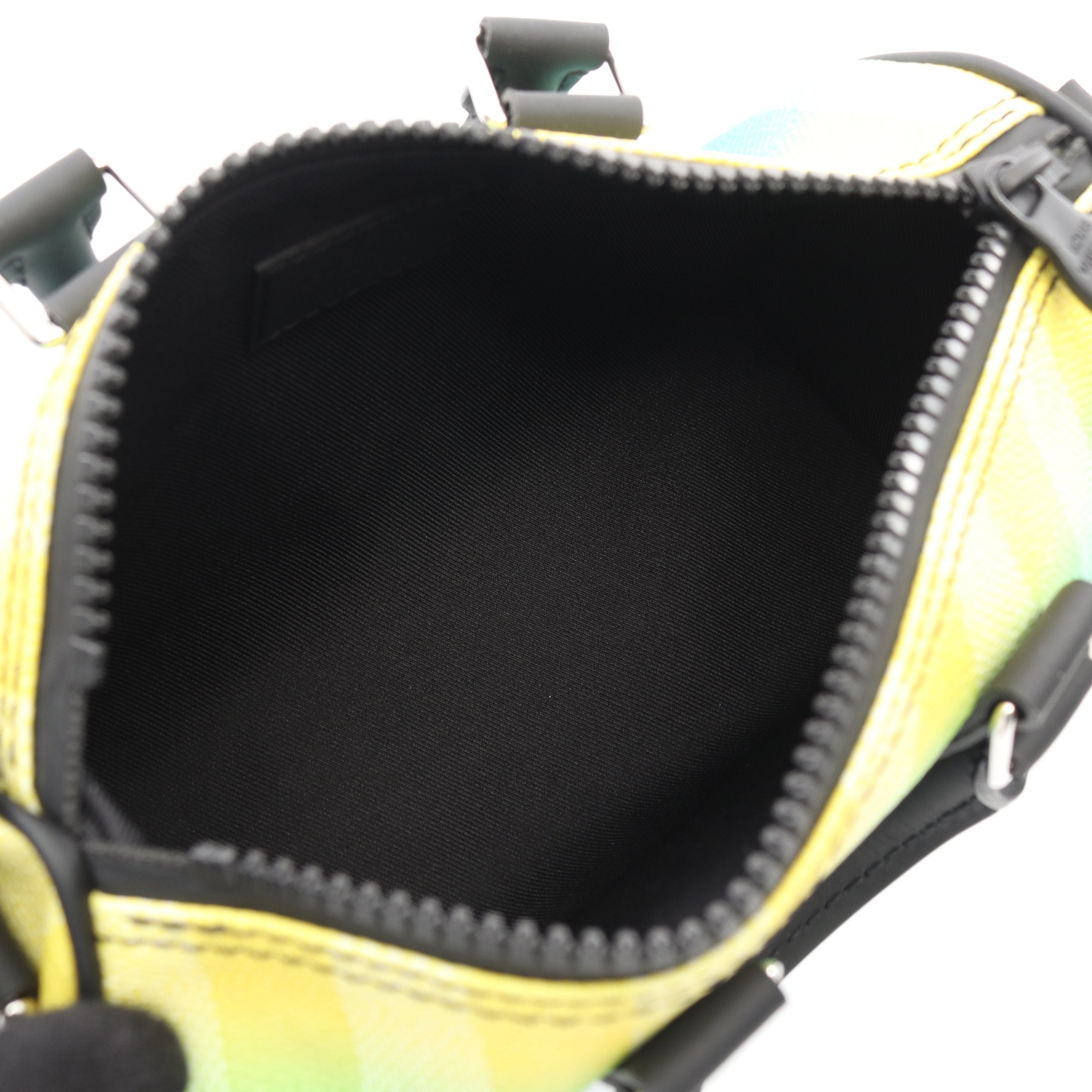 キーポル XS ダミエストライプ ハンドバッグ PVC レザー グリーン キーポル XS ダミエストライプ ハンドバッグ PVC レザー グリーン