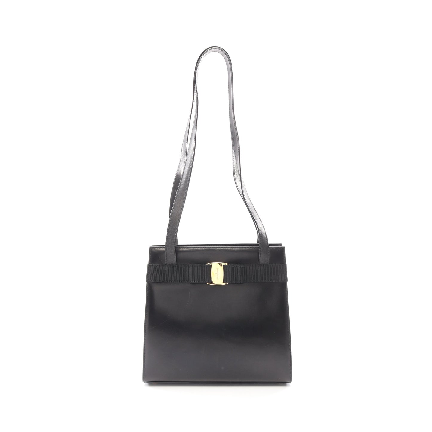ヴァラリボン ショルダーバッグ レザー ブラック サルヴァトーレフェラガモ バッグ Salvatore Ferragamo
