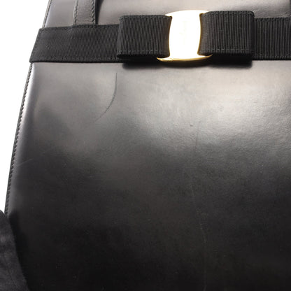 ヴァラリボン ショルダーバッグ レザー ブラック サルヴァトーレフェラガモ バッグ Salvatore Ferragamo