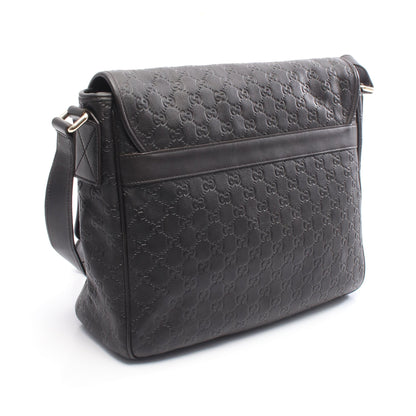 グッチシマ メッセンジャーバッグ ショルダーバッグ レザー ブラック グッチ バッグ GUCCI
