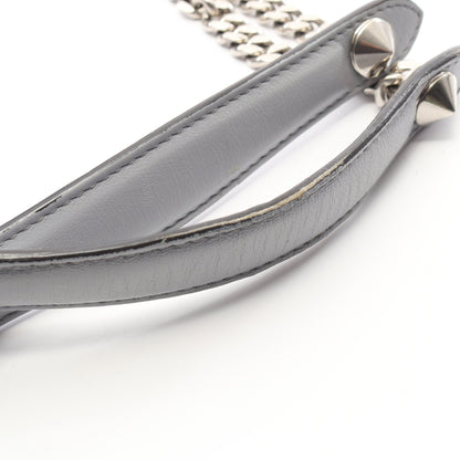 ドットコム クリック チェーンショルダーバッグ レザー ブルーグレー フェンディ バッグ FENDI