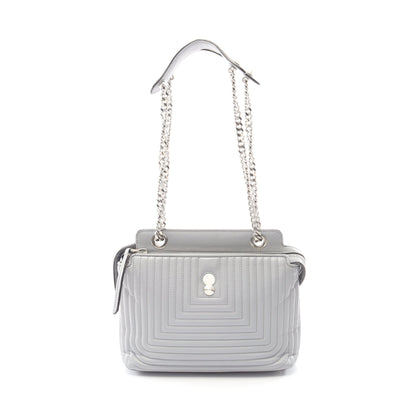 ドットコム クリック チェーンショルダーバッグ レザー ブルーグレー フェンディ バッグ FENDI